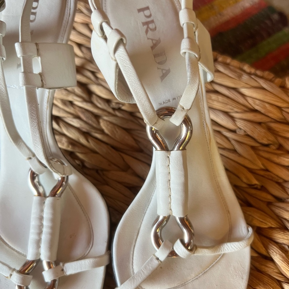 Prada ๐ MADE IN ITALY women size 36 1/2 vero cuoio - Picture 14 of 15